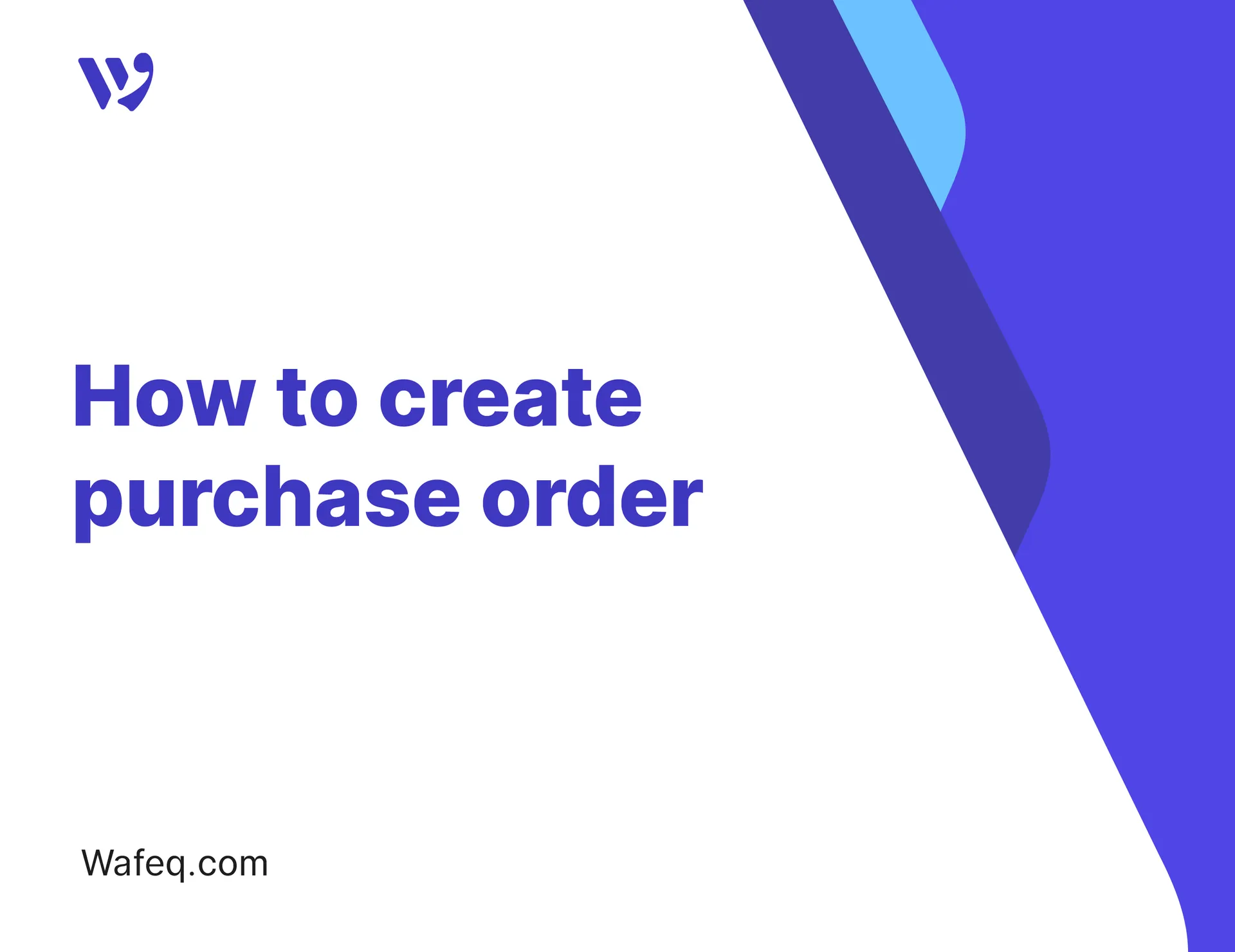 How to create purchase order